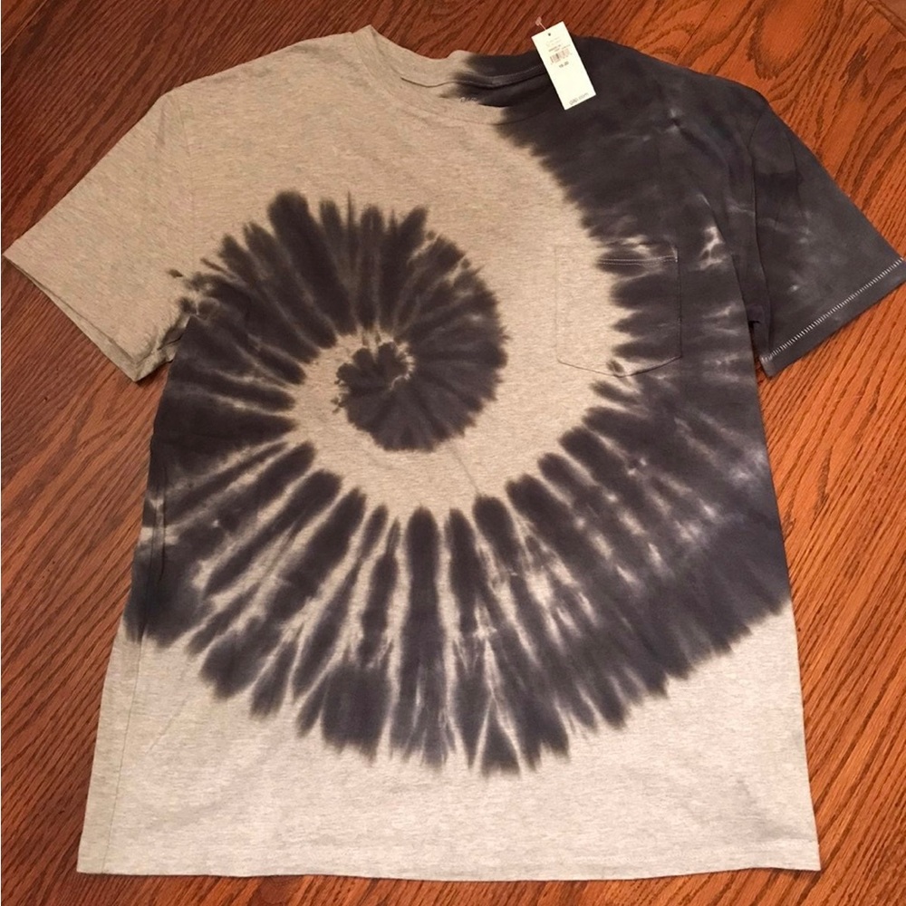 NWT Gap Boys Easy T Tie Dye Black Gray Swirl Organic Cotton T Shirt XXL 18 20